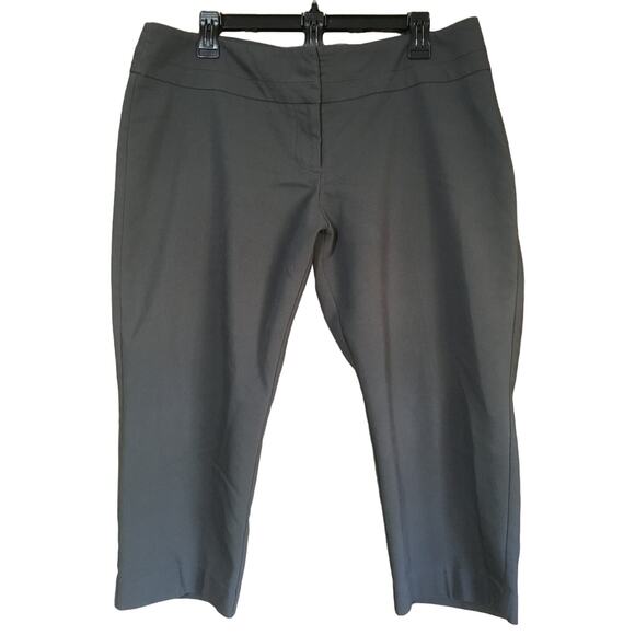 APT. 9 The Tory Capri Size 14 P Women’s Gray Faux Pockets Hook & Zipper Close - Picture 1 of 8